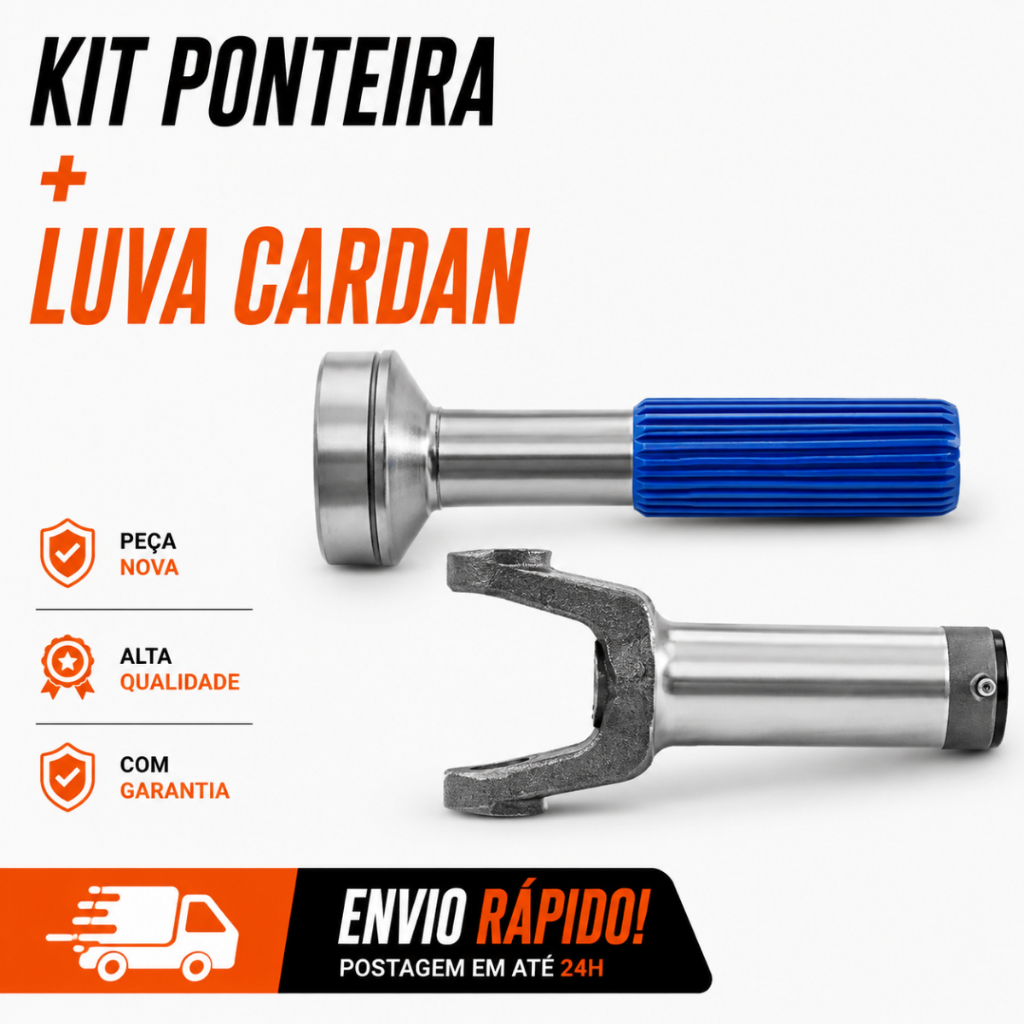 Kit Ponteira + Luva Cardan Mb 1214 1218 1418 1620 1621 1720 - 30 ESTRIAS