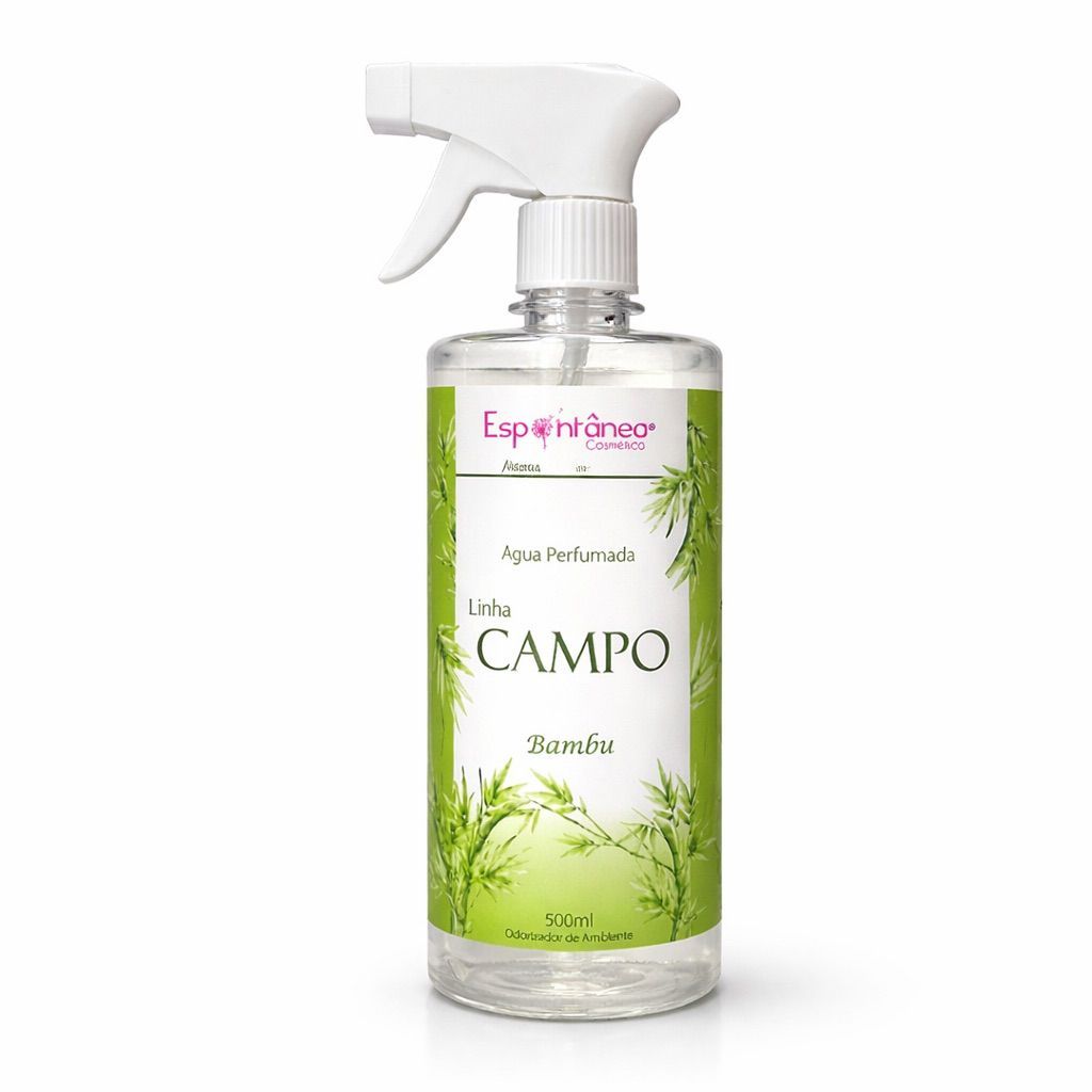 Água Perfumada Bambu Premium 500ml Aromatizador De Tecidos Roupas Cama Mesa E Banho