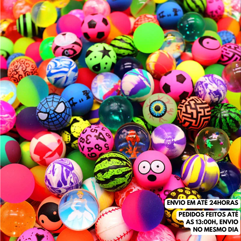 Kit Bolinhas 27mm Pula Pula Multicoloridas Festa Brinquedo Infantil