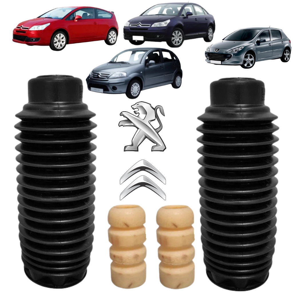 Kit Batente e Coifa  Amortecedor Dianteiro Citroen C3 C4 Hatch C4 Lounge C4 Pallas Peugeot 307