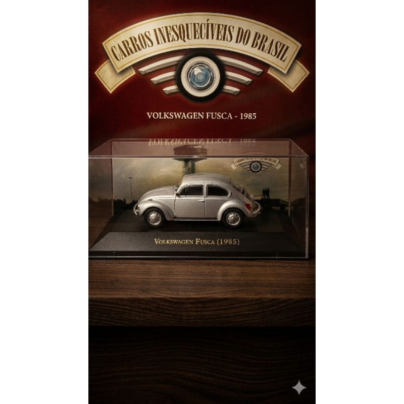 VOLKSWAGEN FUSCA 1985 COLEÇÃO CARROS INESQUECÍVEIS DO BRASIL