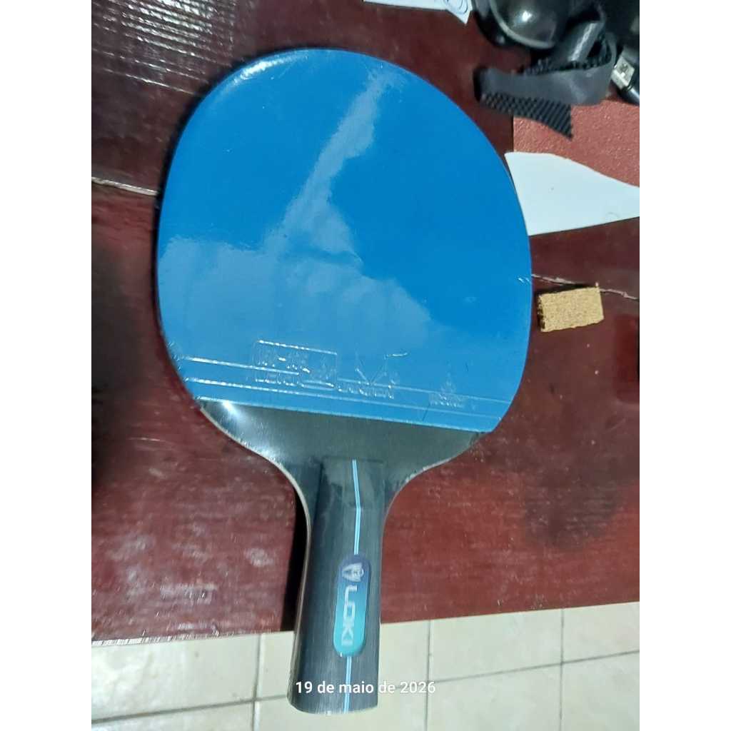 Raquete de tênis de mesaLOKI K 5000-  Aprovada ITTF-  com duas borraçhas e fita de proteção- CS- Classineta