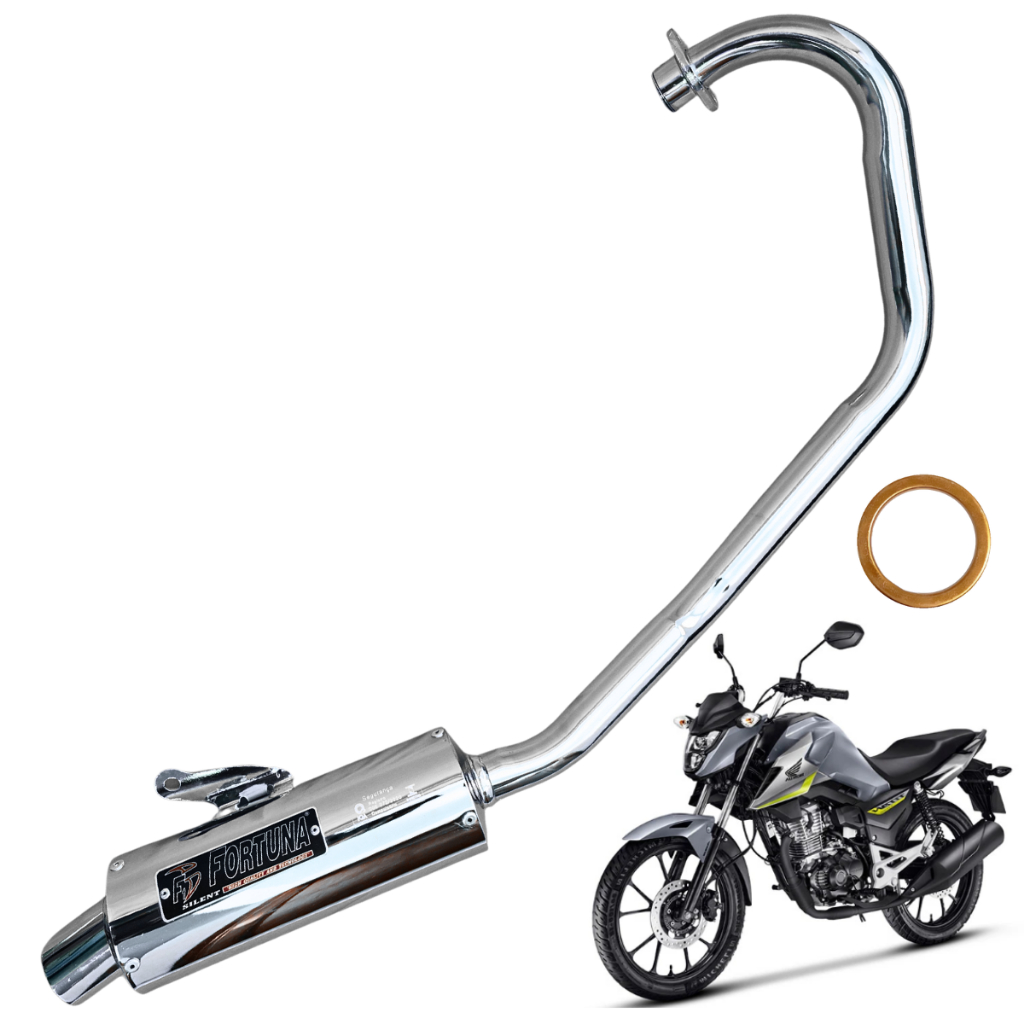 Escapamento Titan Fan Start 160 Mini Turbo 2025 Cromado