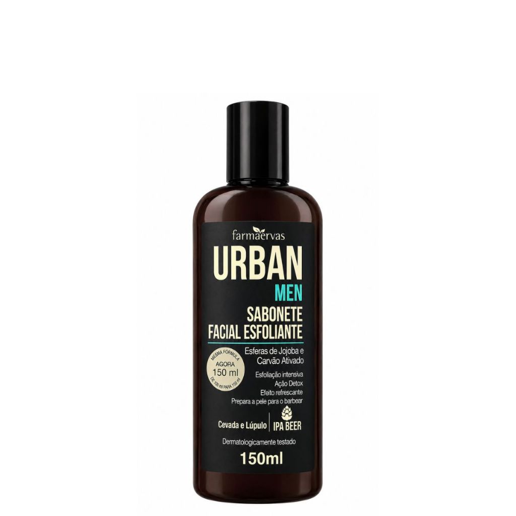 Sabonete Facial Esfoliante 150 ml Urban Men Farmaervas
