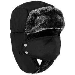 Touca Gorro Chaves Ushanka Frio Proteção Orelhas Aviador Inverno Lã Unissex