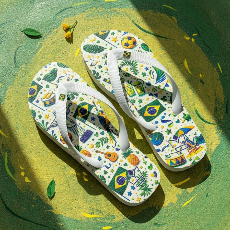 Chinelo Feminino Brasil Copa 2026 Leve Macio e Estiloso
