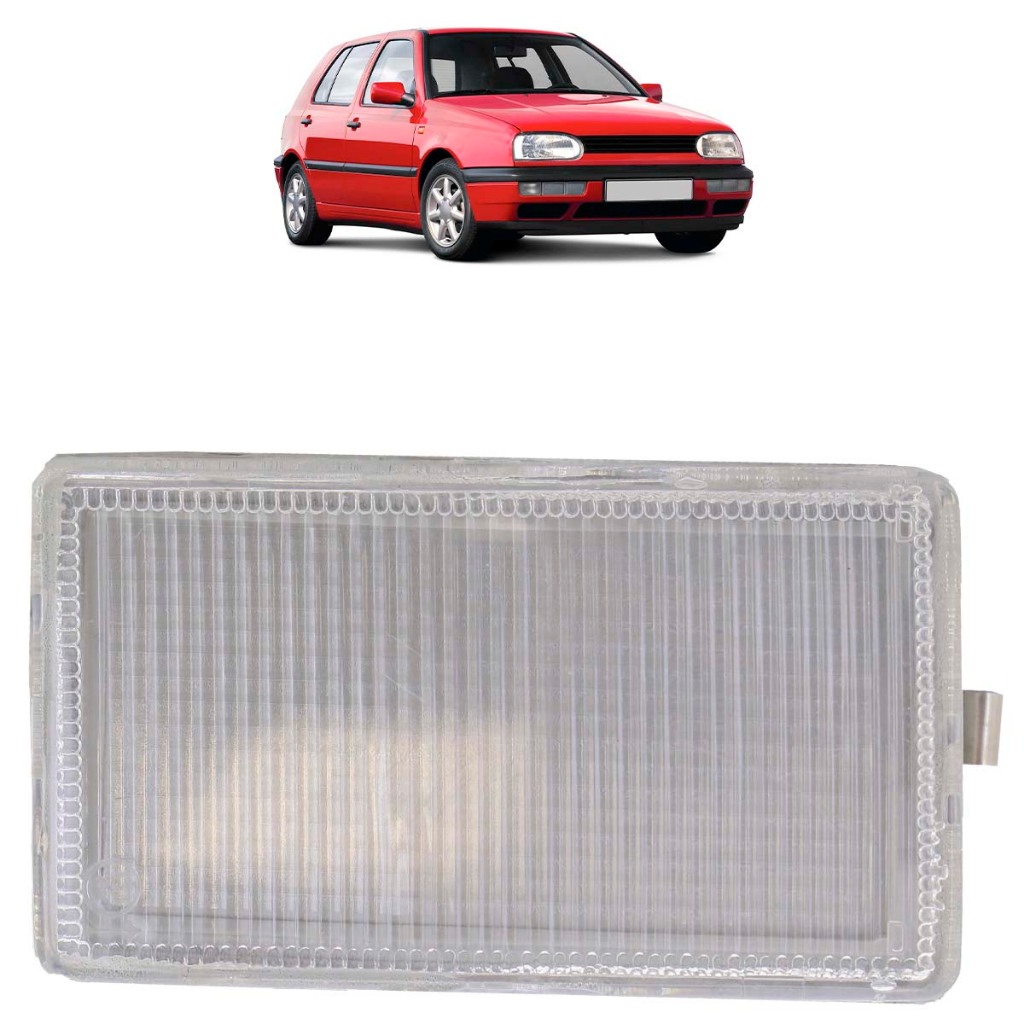 Aplique Pisca Seta Golf GTI 1994 1995 1996 1997 1998 Cristal Lente Estriada Acrilico