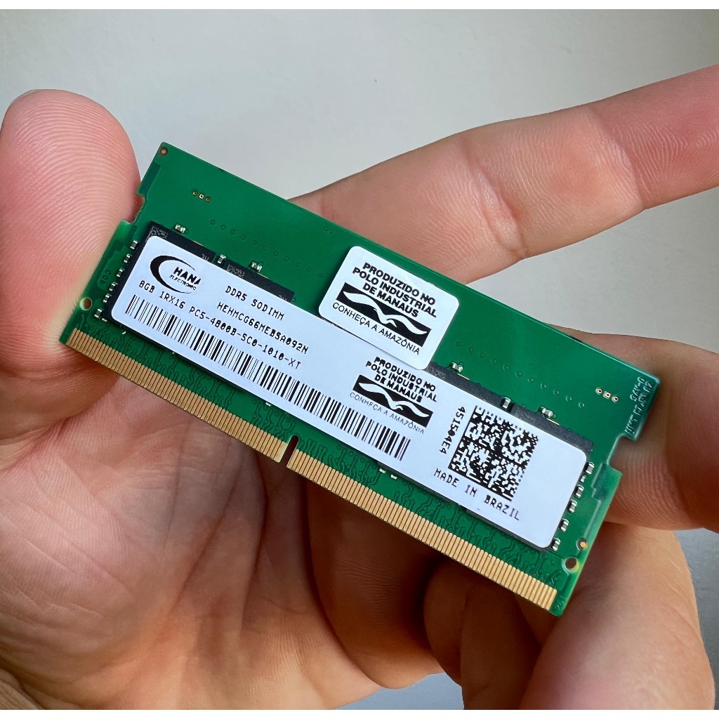 Memória Ram DDR5 8GB 4800MHZ para Notebook/Laptop SODIMM PC5 1X8 Oferta Exclusiva