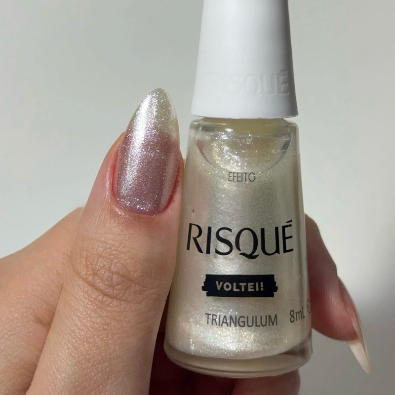 Kit 2 Esmalte Risque Hipoalergênico Metálico Triangulum — imagem 2 de 2