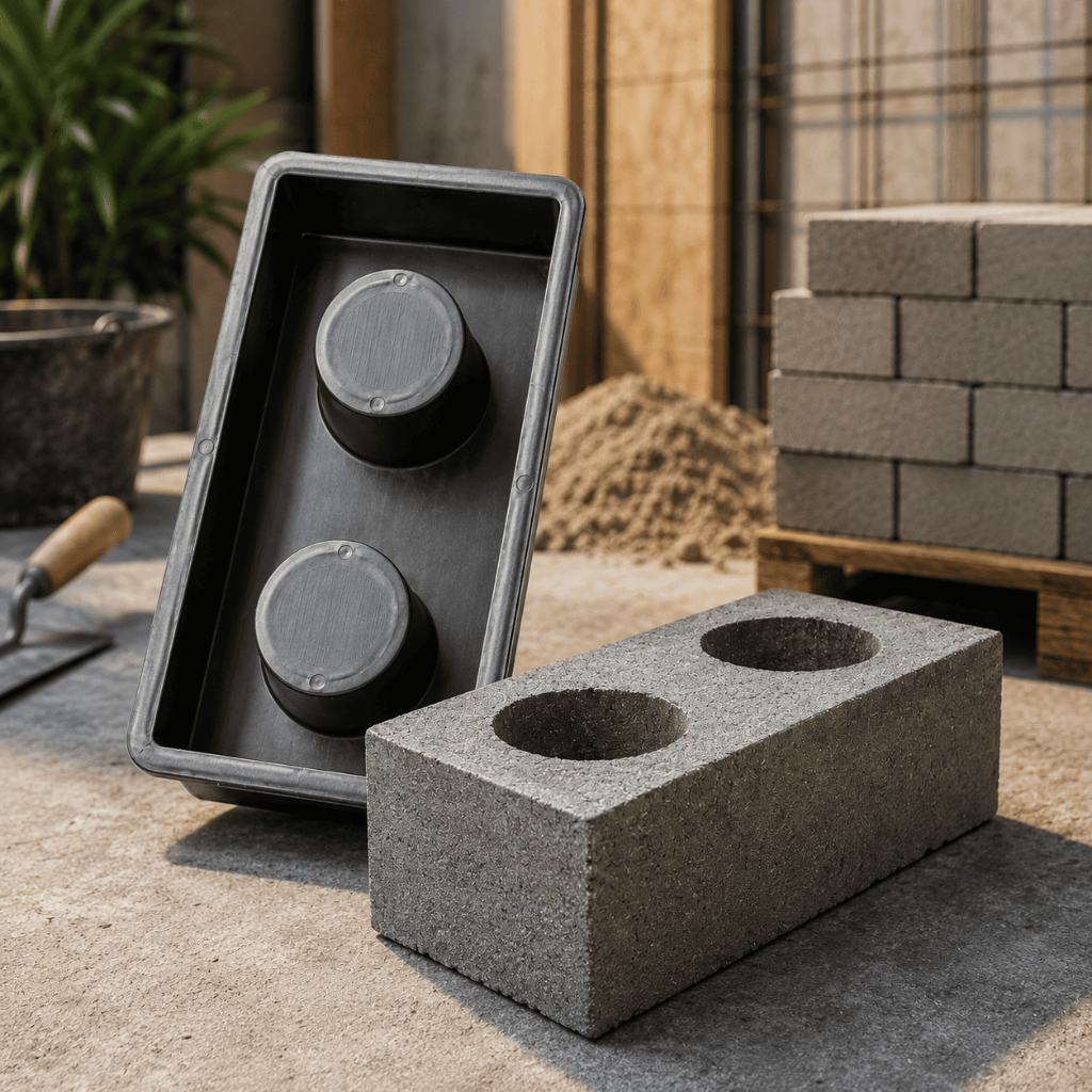 Kit 10 Formas para Fazer Tijolinho Estrutural 2 Furos 30x15x8 Ideal para Obras e Construção Civil Gme