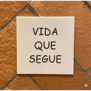 Azulejo Decorativo Personalizado frase - VIDA QUE SEGUE