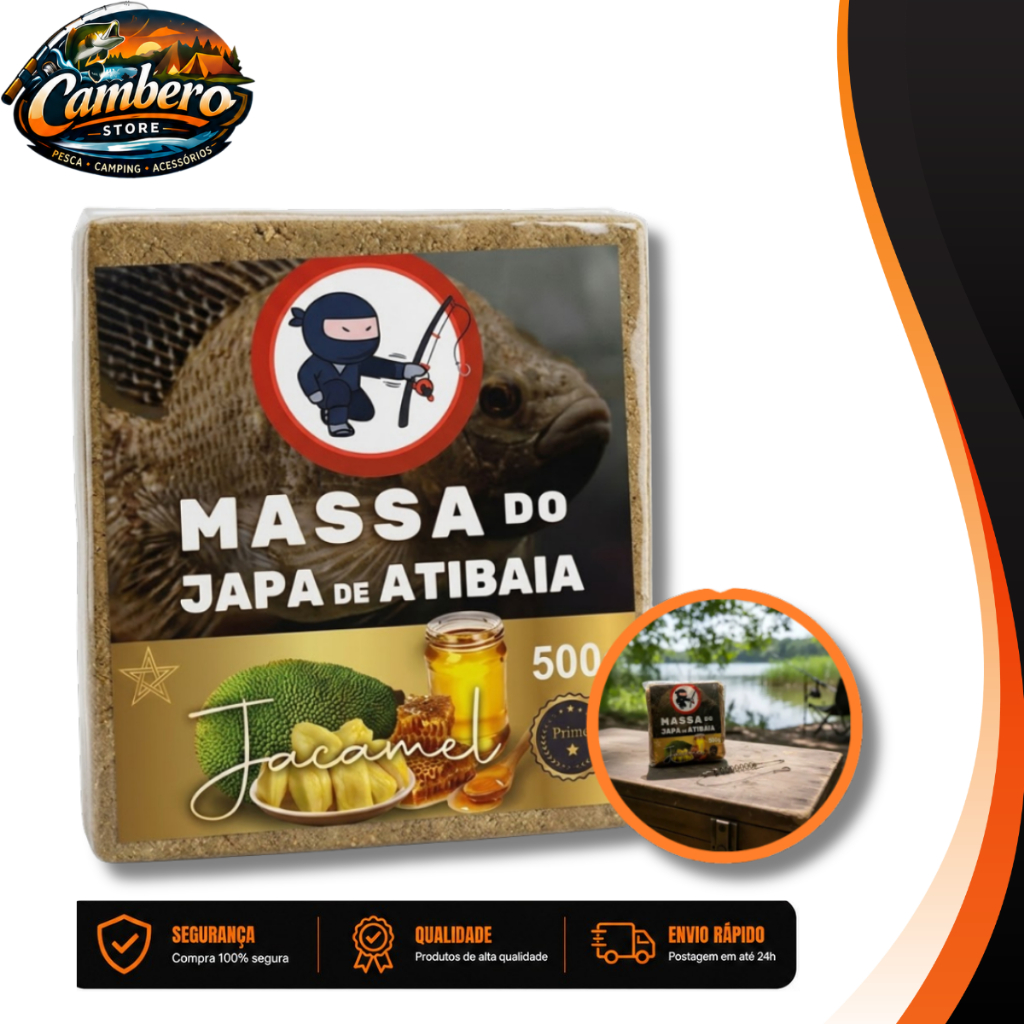 Massa para Pesca JAPA DE ATIBAIA 500gr KIT JACAMEL
