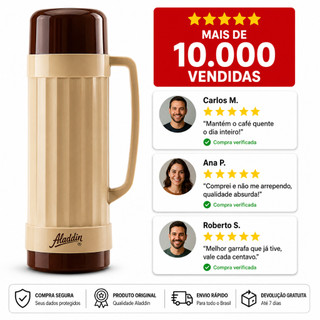 Garrafa Termica De Café Aladdin 1L Garrafa De Café Termica Aladdin 1L Garrafa Termica Resistente