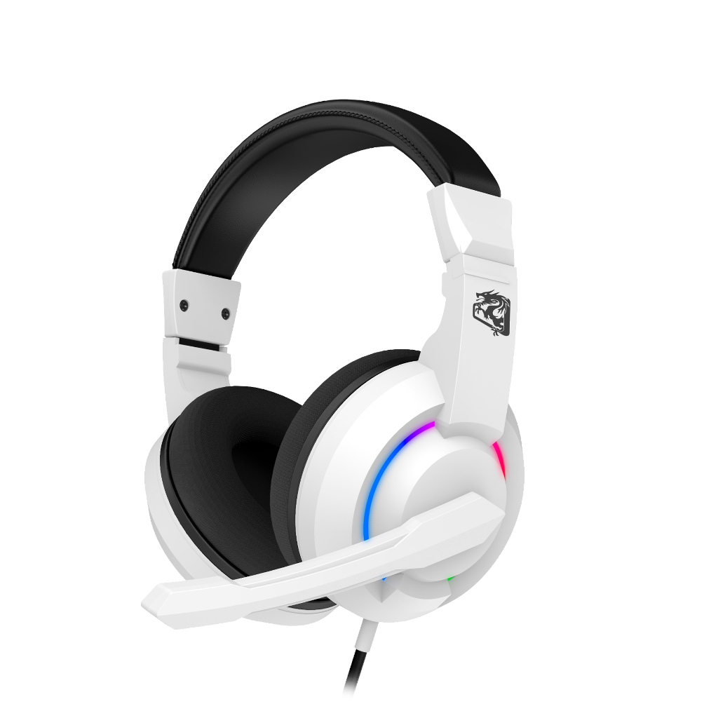 Headset Gamer Alcor, Áudio 3D, P3 3,5mm com USB, Microfone Omnidirecional LED RGB, Branco, HGAL, ELG