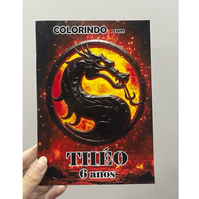 Livro de colorir personalizado - MORTAL KOMBAT - Revistinha de colorir personalizada/lembrancinha de aniversário.