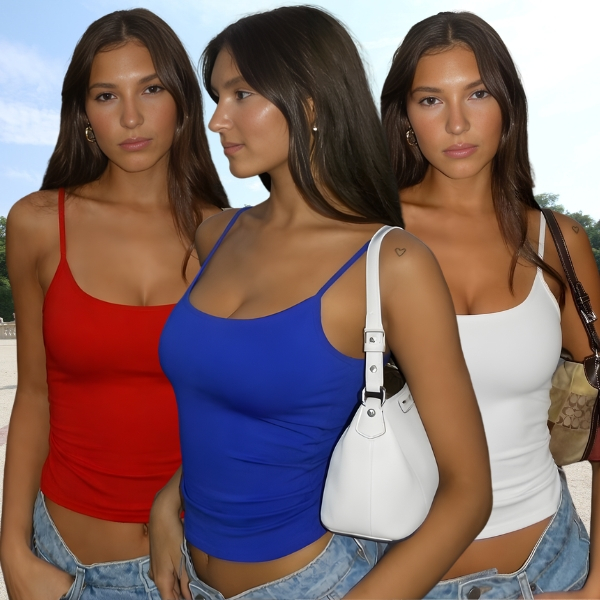 Blusa Regata Feminina Suplex Alça Fina Cropped Tube Básica Alcinha Blusinha