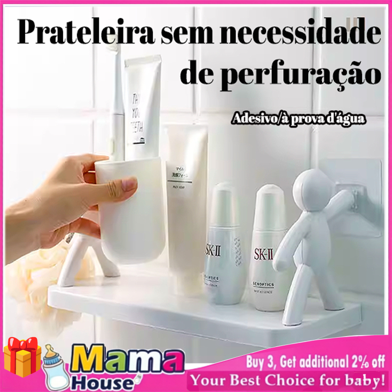 Estante de armazenamento para manequins para montagem na parede Estante de armazenamento em plástico