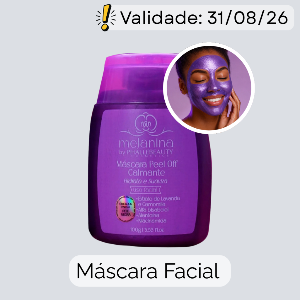 Máscara Facial Peel Off Calmante 100g - Melanina by Phállebeauty