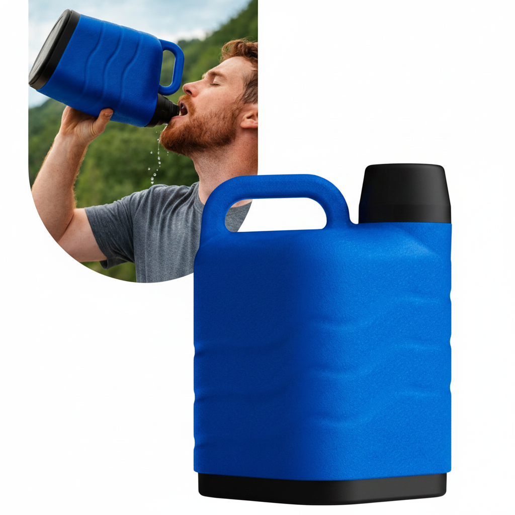 Garrafão Térmico Invicta Incess 3L ou 5L Multiuso Água Gelada Camping Viagem Obras Azul