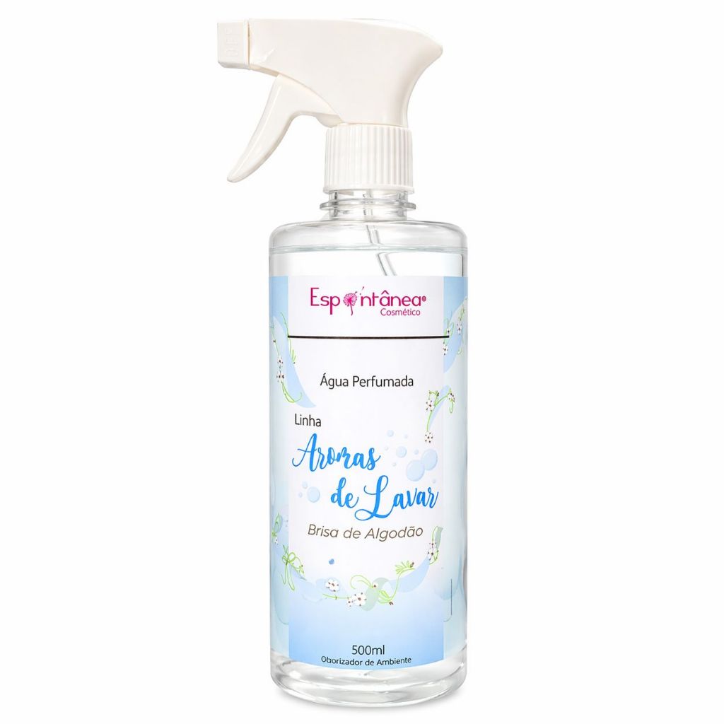Água Perfumada Brisa de algodão 500ml Aromatizador Tecidos Lençóis Roupas Perfume Duradouro Premium