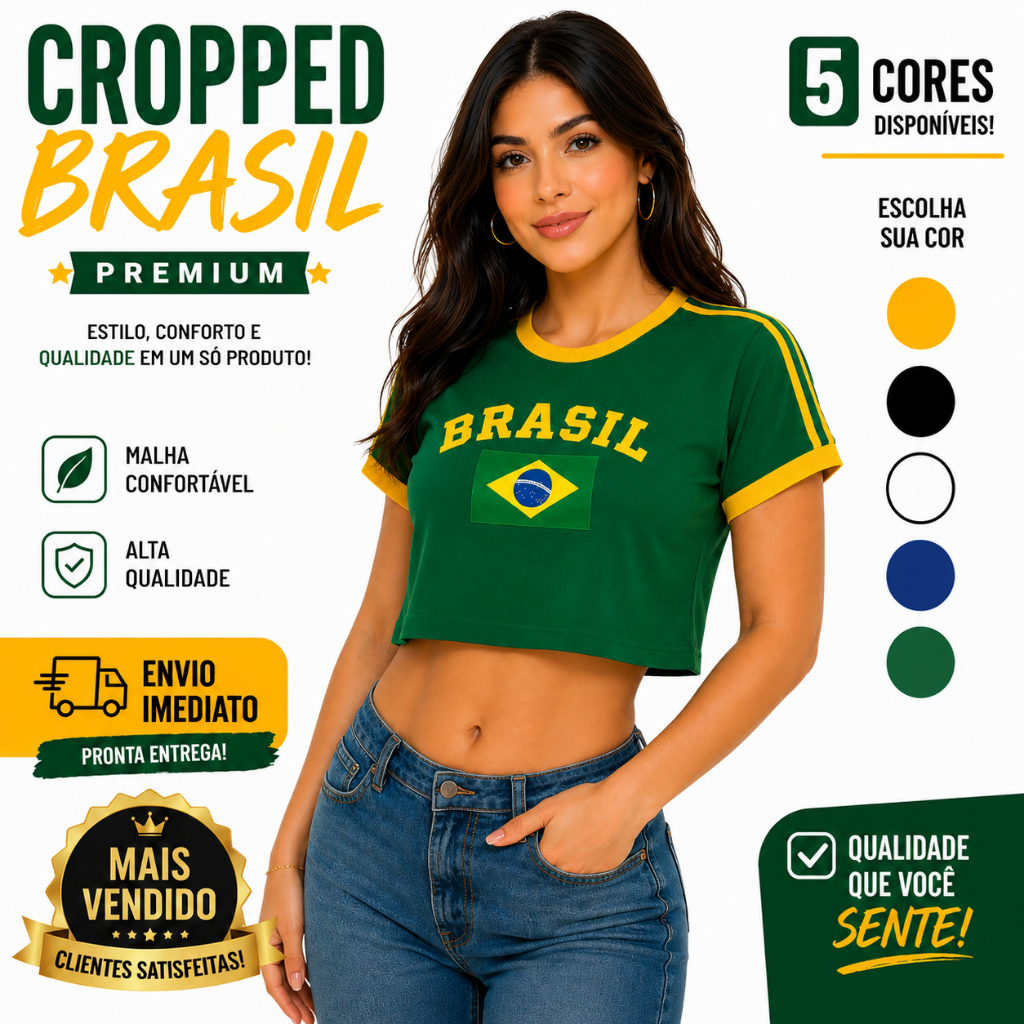 Cropped do Brasil-cropped-top-top para academia-cropped para academia- roupa para copa