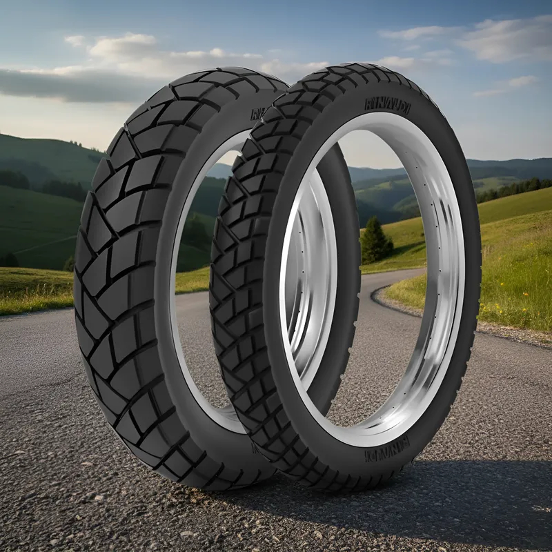 Par Pneu Rinaldi 275-18 e 90/90-18 R34 CG Titan Fan Start Cargo Factor YBR ML Uso Com Câmara