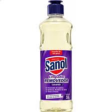 Limpador Removedor Sanol 1L Lavanda Original Multiuso Tira Manchas Gordura Cera Tinta e Graxa Pronta Entrega 1l