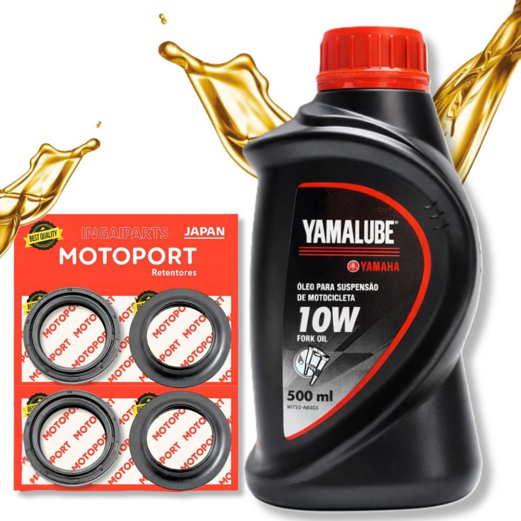 Óleo da Bengala Xtz 125 2002-2012 Yamalube 10w + Retentores e Guarda Pó