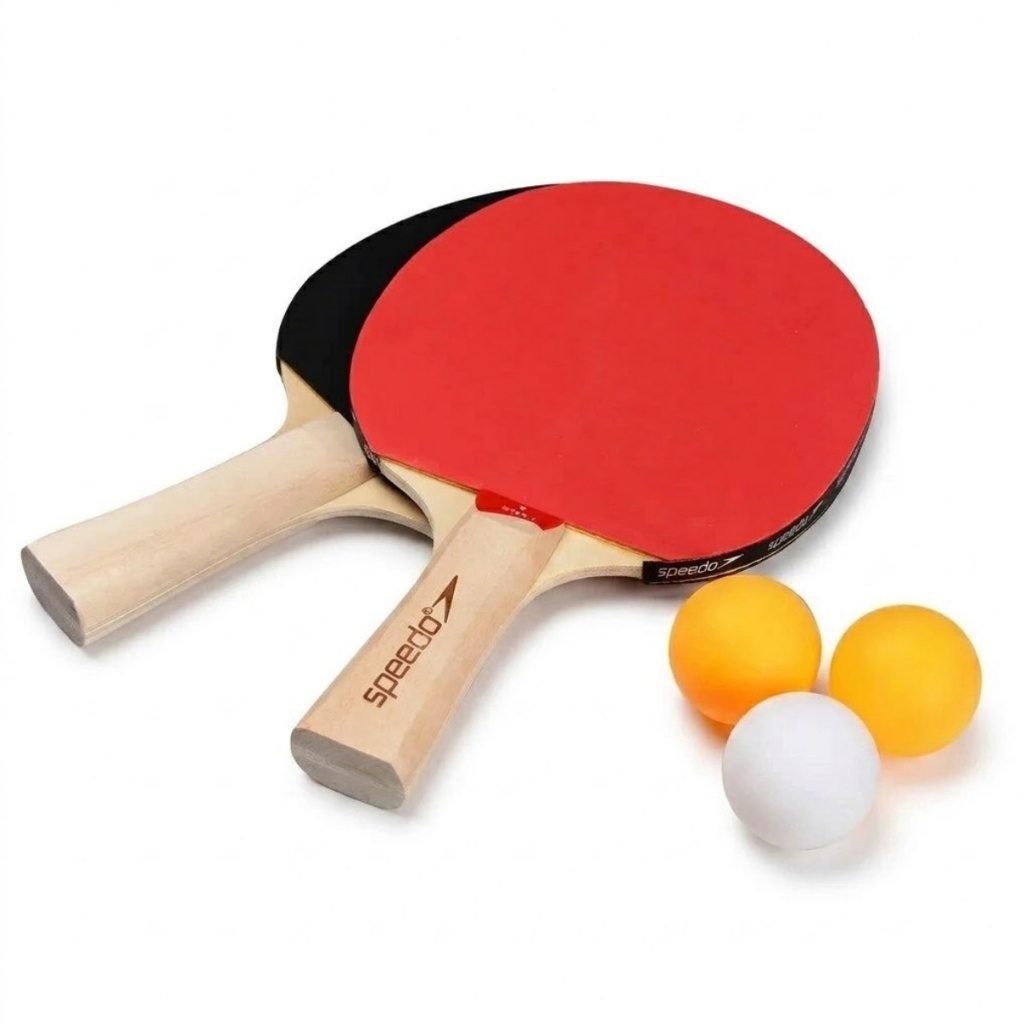 Kit Star 1 Tênis de Mesa Ping Pong Speedo 2 Raquetes + 3 Bolas — imagem 2 de 2