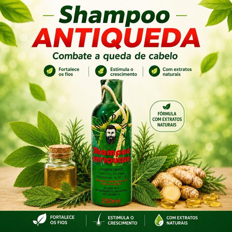 Kit Shampoo Antiqueda Dom Pelo