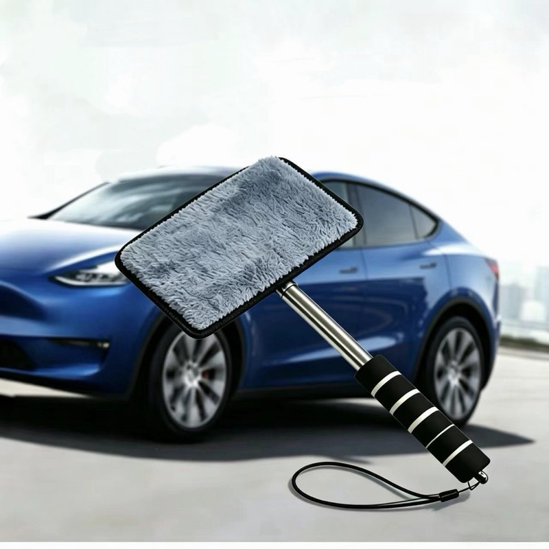 Limpador de Vidro Automotivo Retrátil com Cabo Extensível Limpa Para-brisa Desembaçador Microfibra 35- 83cm