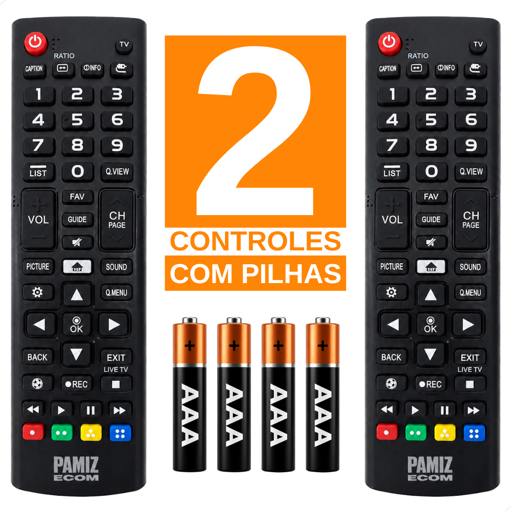 Controle LG Lcd Led Smart C/ Tecla Futebol E Rec Akb74915321 8037 Novo Promoção