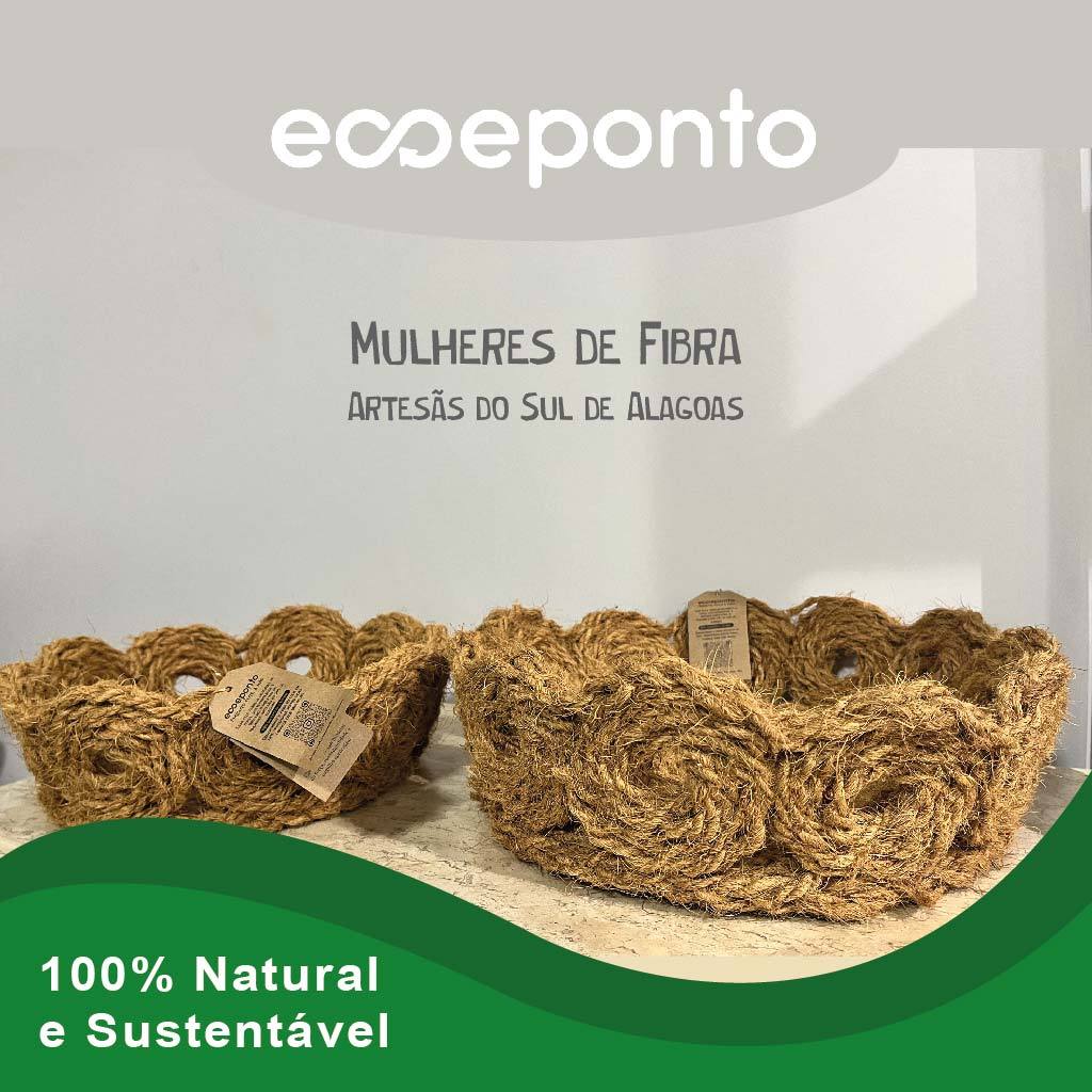 Cesta de Mesa de Fibra de Coco- Mulheres de Fibra- M