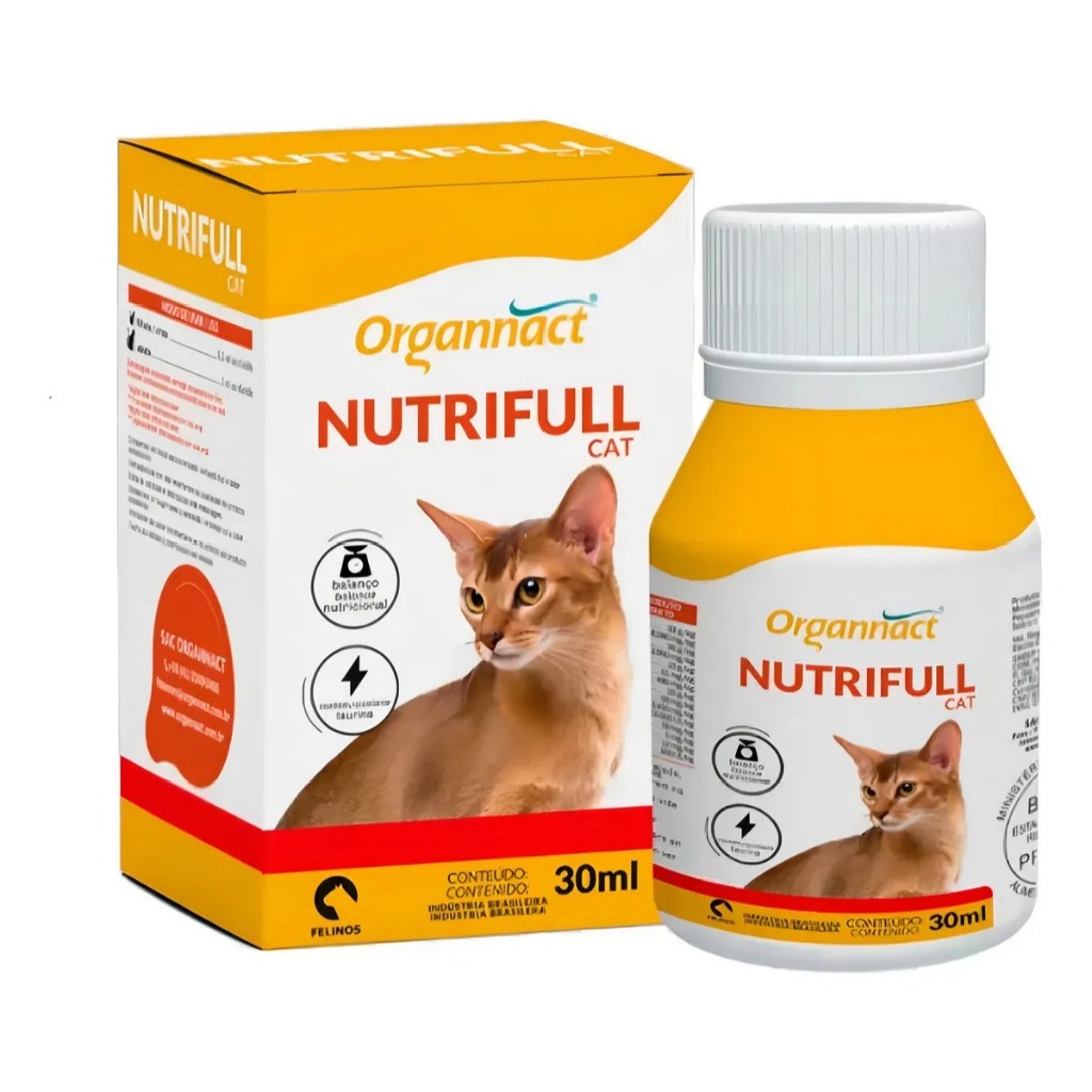 Suplemento Vitamínico Nutrifull Cat 30ml Organnact