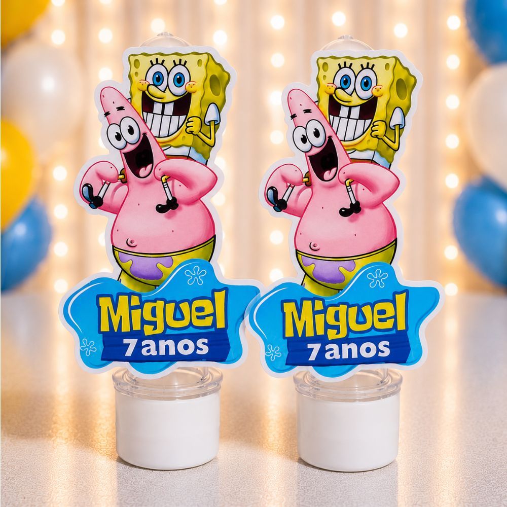 Apliques para Tubetes Bob Esponja - festa infantil - lembrancinhas personalizadas-lembrancinha - tags para tubetes