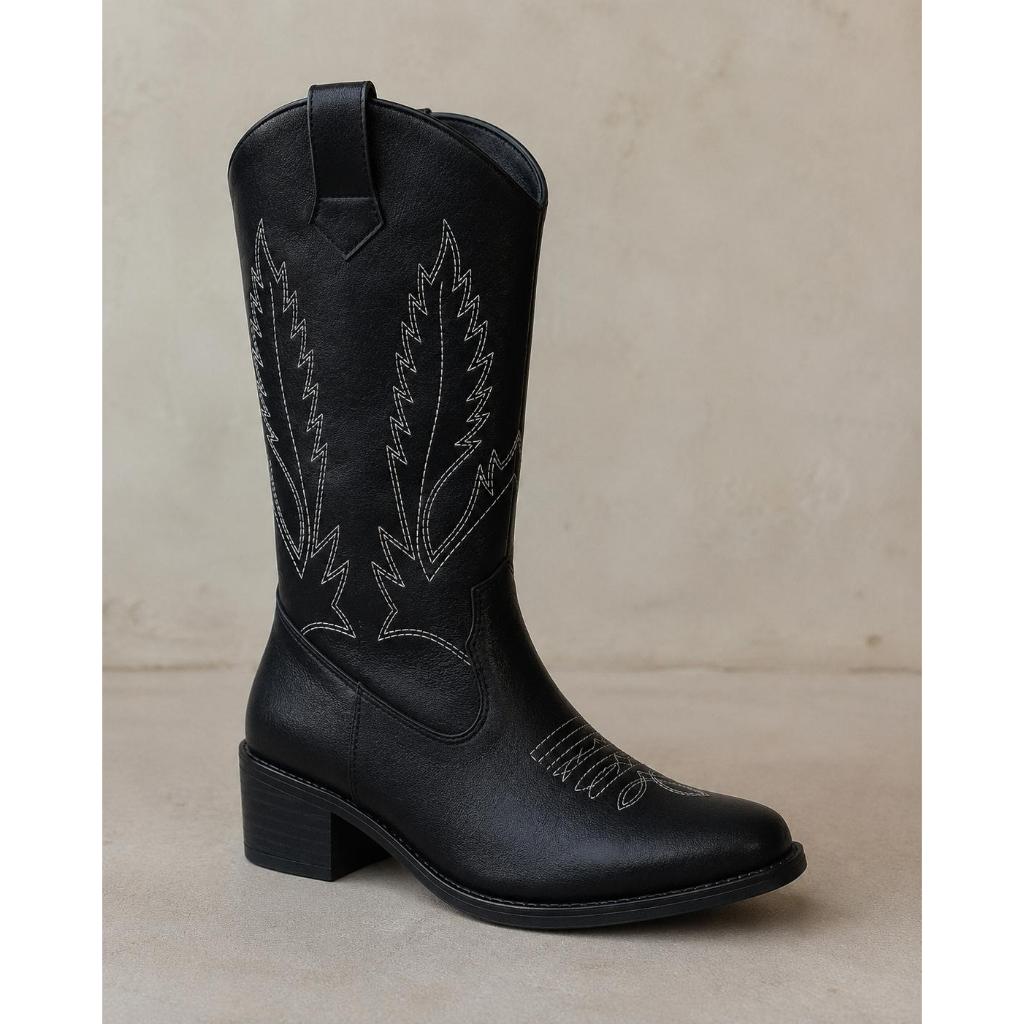 Bota botina Feminina texana country Texas bordada confortável leve estilosa elegante e resistente na promoção e oferta