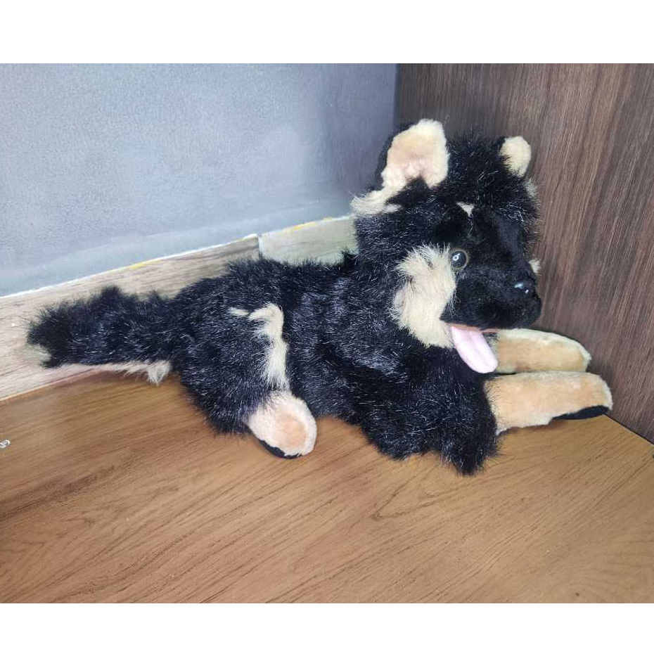 Boneco Cachorro De Pelúcia Pastor Alemão Vintage Raro Importado
