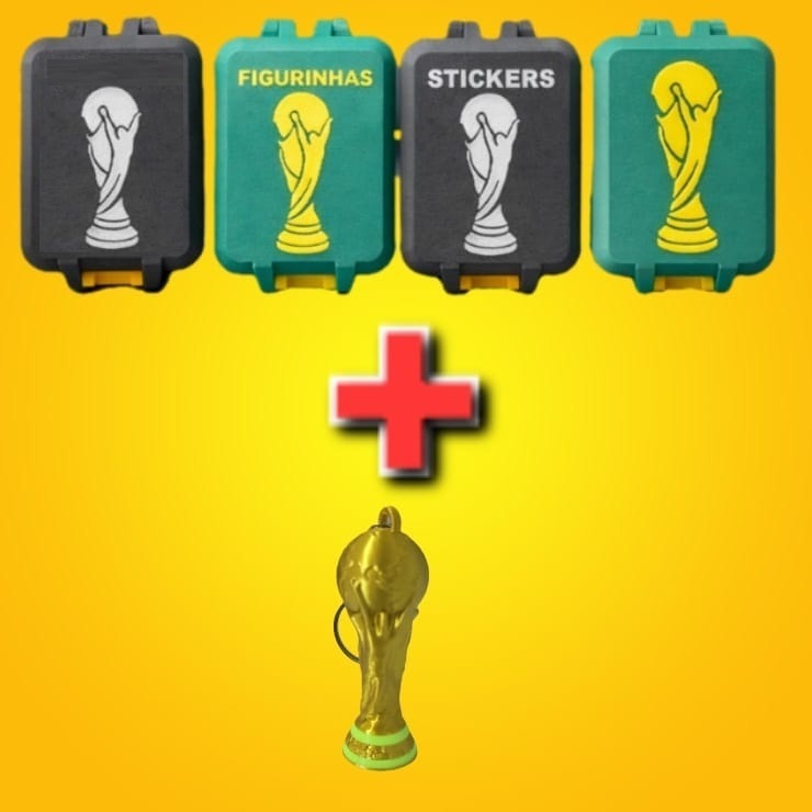 Porta Figurinhas Copa do Mundo 2026| Organizador de Stickers | Estojo para Coleção de Figurinhas | Album de Figurinhas
