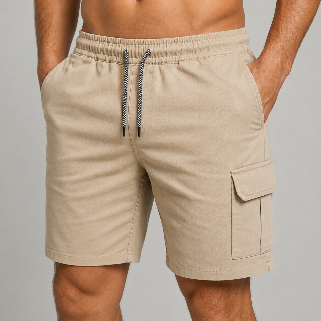 Bermuda Cargo Masculina Confortável Dia a Dia Bolsos