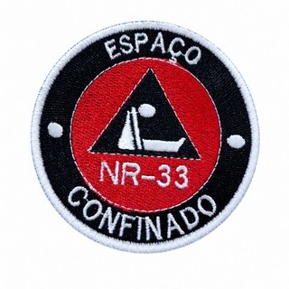 patch Bordado NR-33 patch Bordado espaço confinado Bordado patch nr 33 espaço confinado com Velcro 8x8 cm nr 33 breve