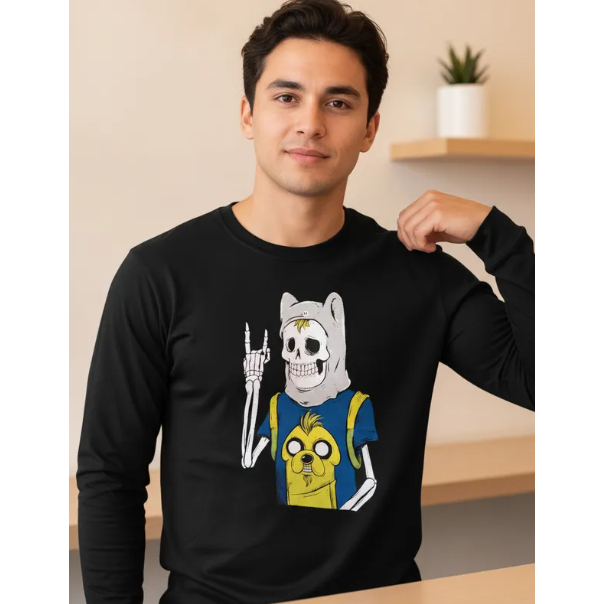Camiseta Manga Longa Finn Hora Da Aventura Ref=506