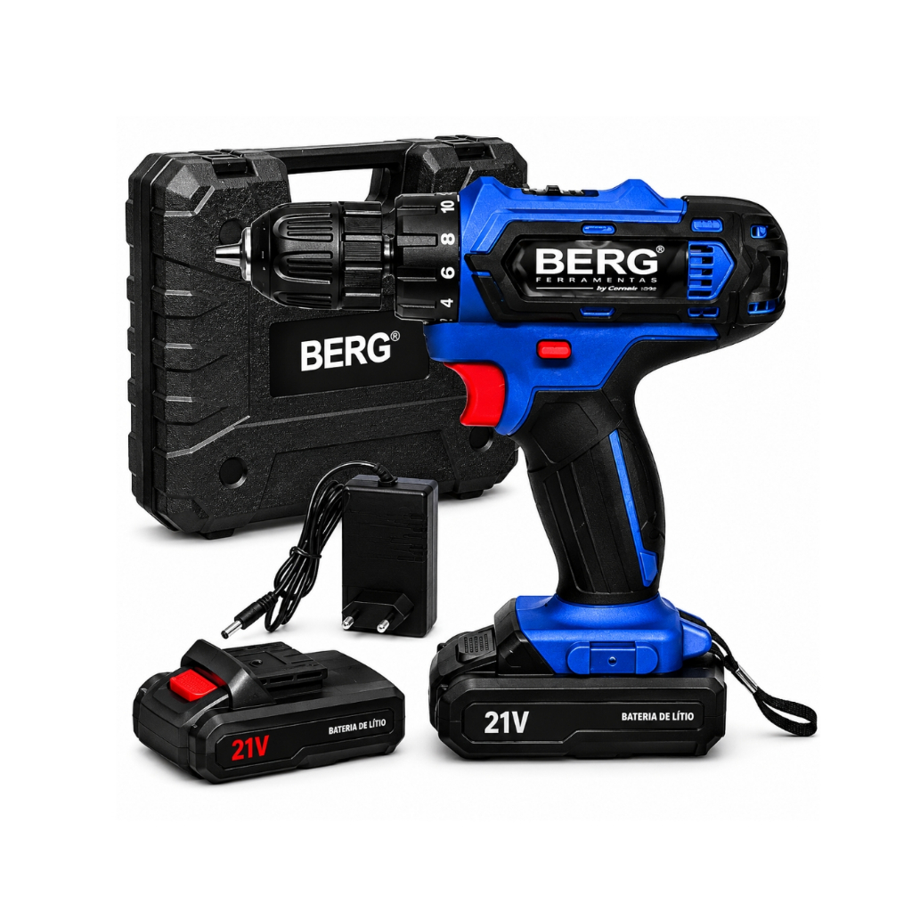 Parafusadeira Furadeira Bateria 21v Bivolt Berg Bateria