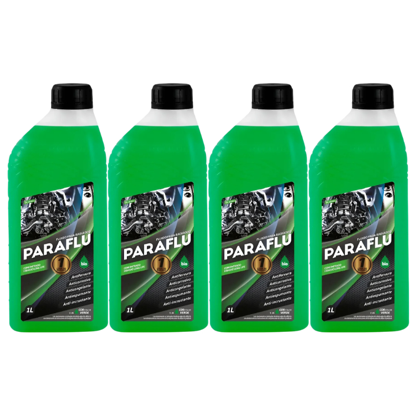 Kit 4 Aditivo para Radiador PARAFLU Concentrado Verde 10-3013 4L