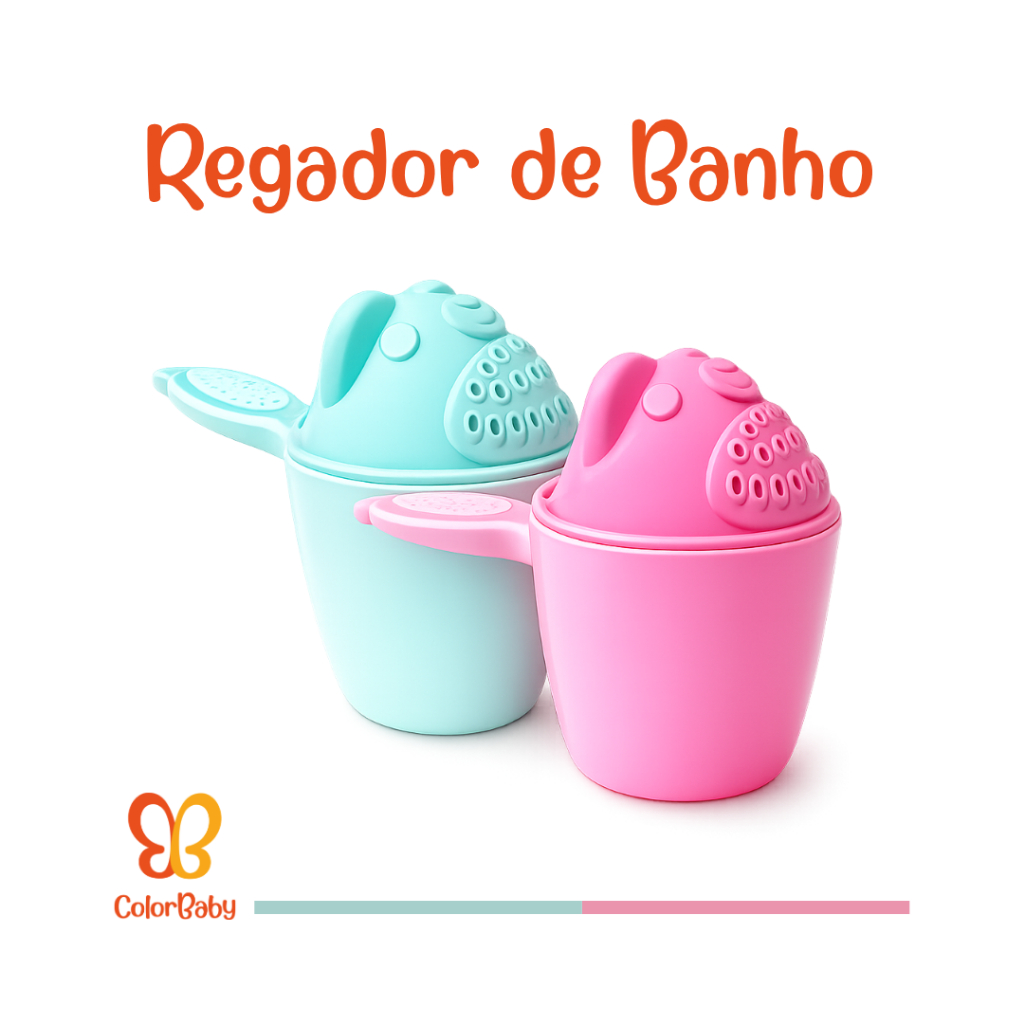 Regador de Banho para Bebês - Chuveirinho, Diversão e Conforto no Banho das Crianças - ColorBaby