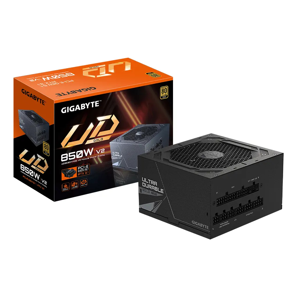 Fonte Gamer Gigabyte Gp-ud850gm V2 850w 80 Gold, Atx 3.1 Preto