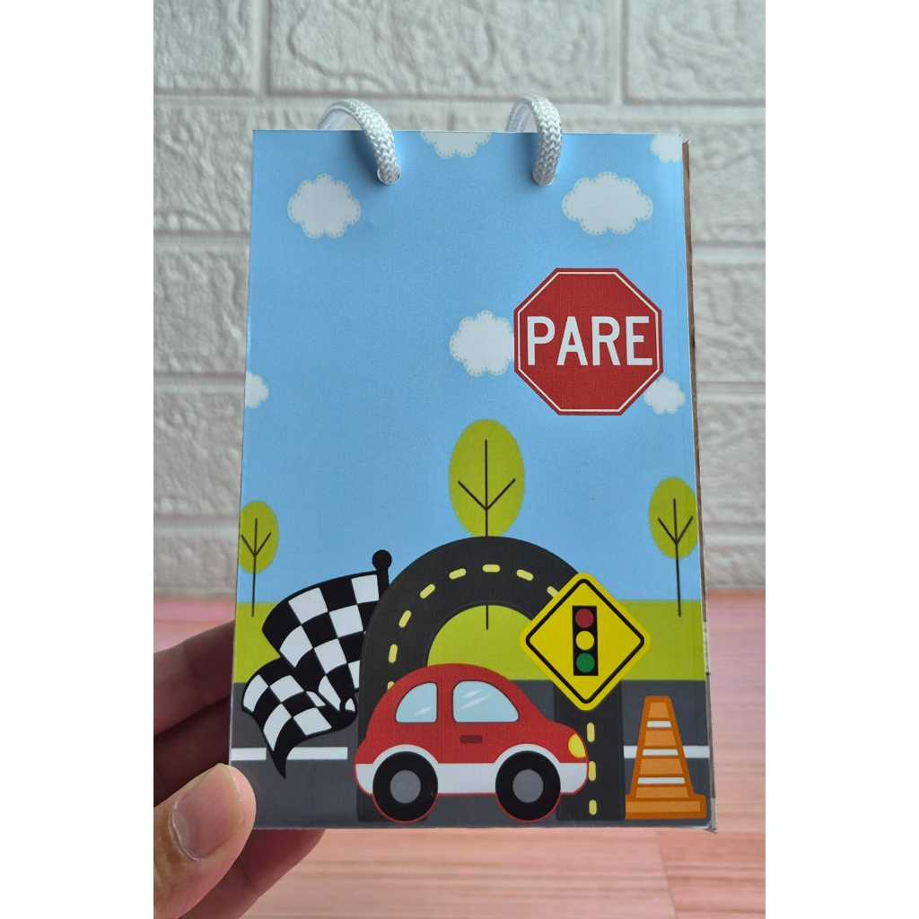 Sacolinhas Surpresa Personalizada com Alça - Semi-Montadas - Lembrancinha para Festas - Carrinhos – Tam. P