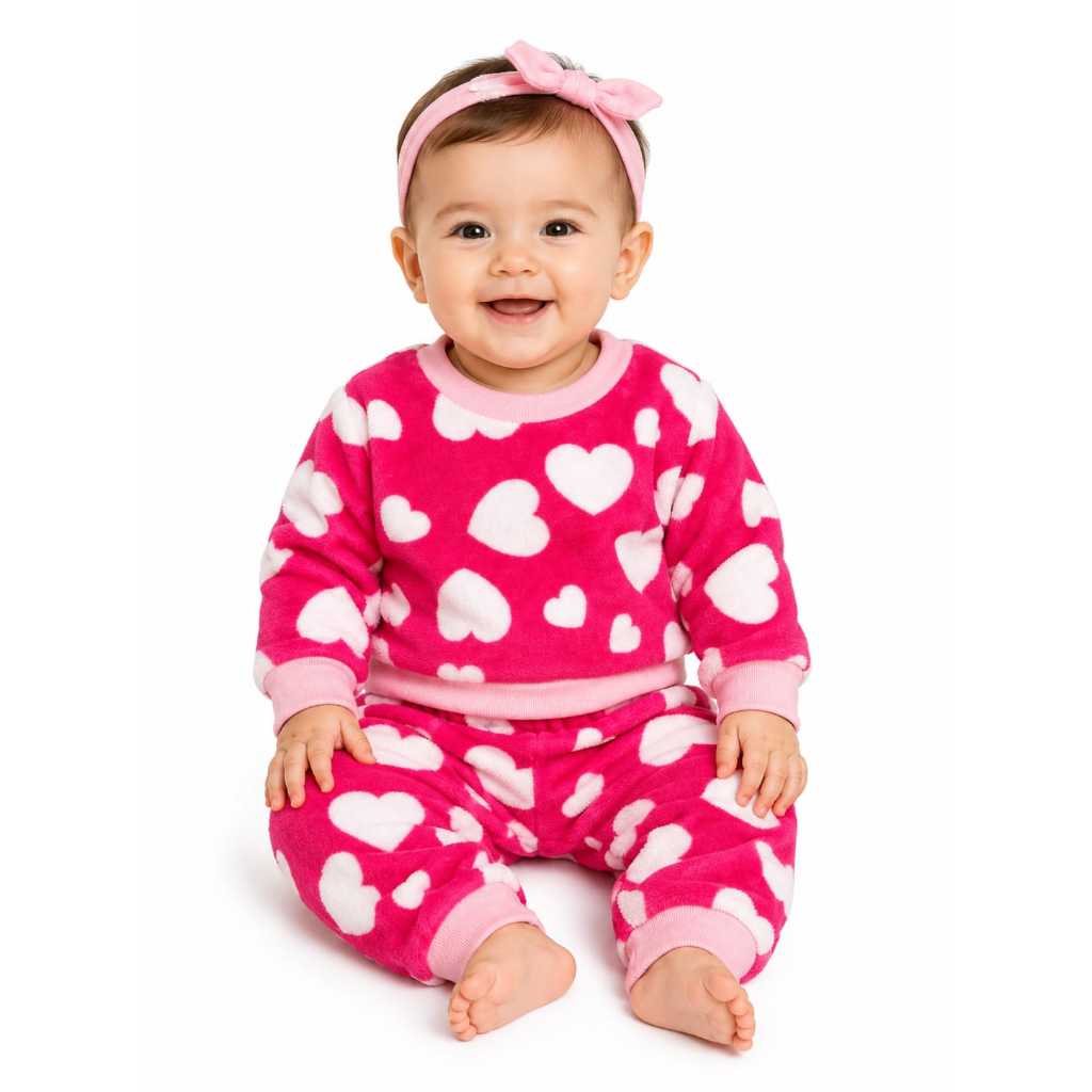 Conjunto para bebê menino e menina soft fleece fofinho
