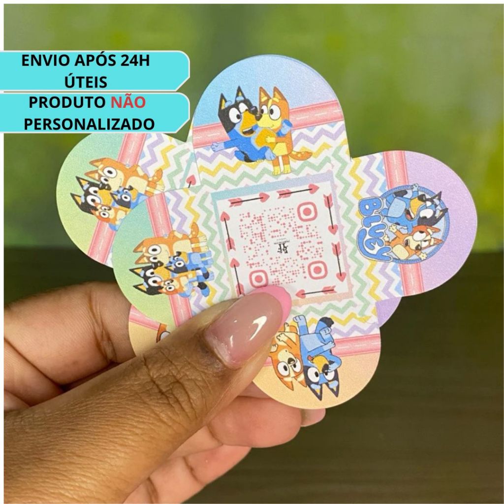 Forminha de Docinho BLUEY MENINA Forminha temática para Brigadeiro Pétala festa aniversário