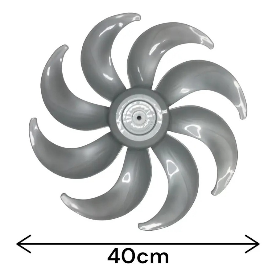 HELICE VENTILADOR MONDIAL 40CM 6 PÁS SUPER TURBO FORCE VSP40 - VT40- NV45 - MAXI POWER CINZA