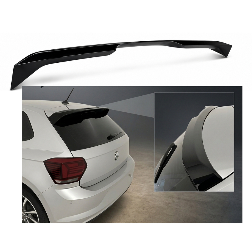Aerofolio Polo Gts Gti Msi Black Piano Plástico Abs 2018 2019 2020 2021 2022 2023 2024 2025 2026 2027 Pintado